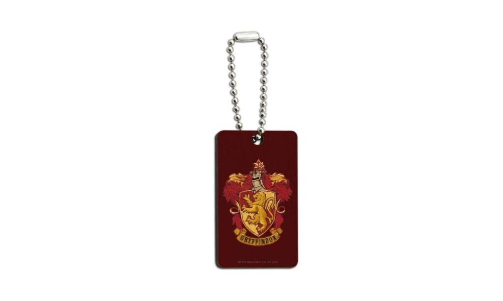 Gryffindor house wooden keychain